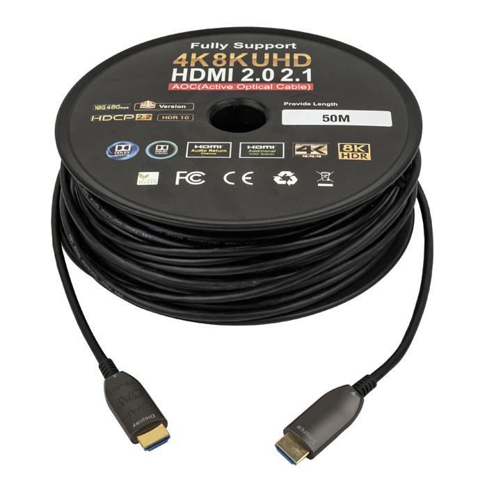 Cable de fibra HDMI 2.1 AOC 8K Fibre Cable, 50m